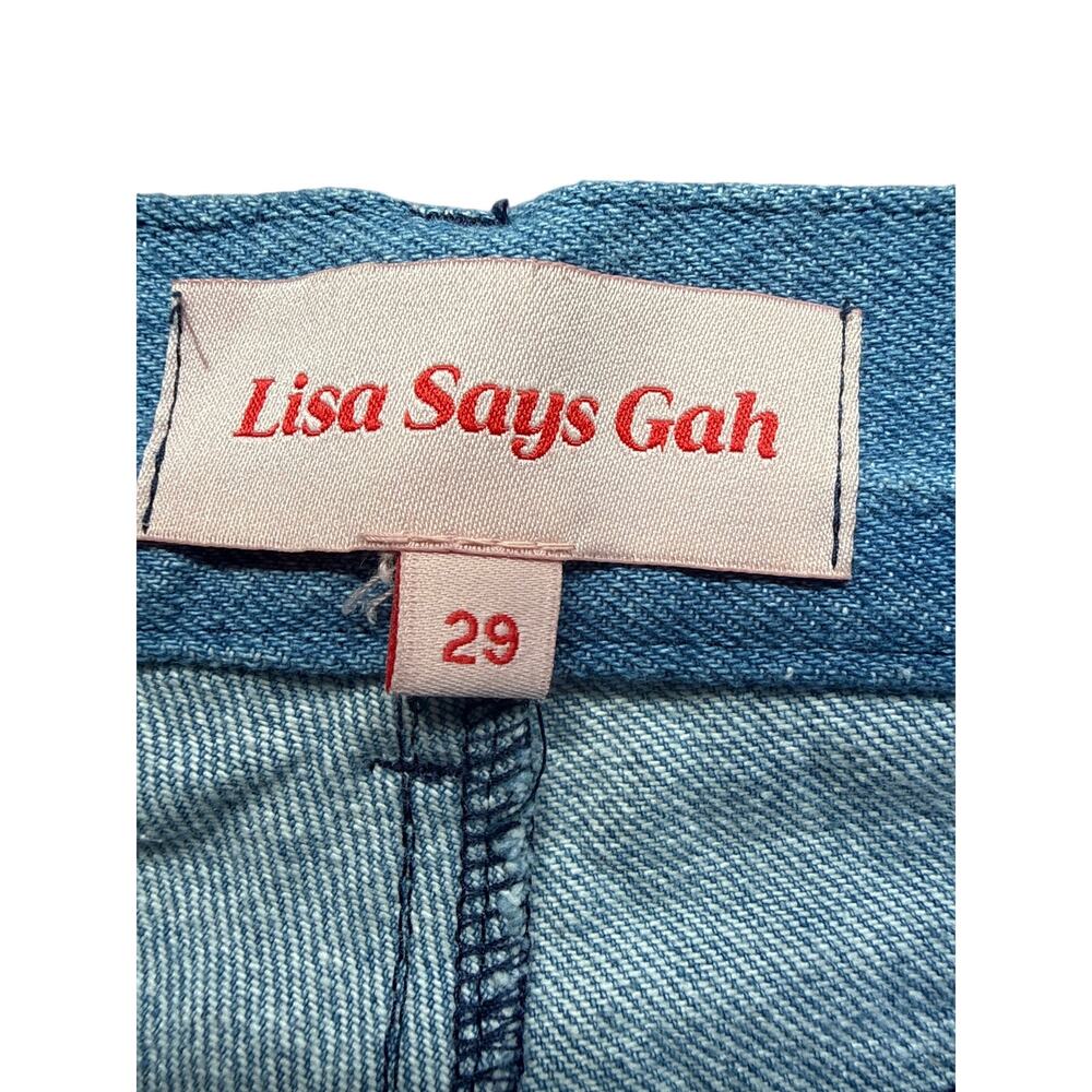 Lisa Says Gah Wide Leg Jeans in Mid Blue Size 29 - AS IS - Picture 8 of 8
